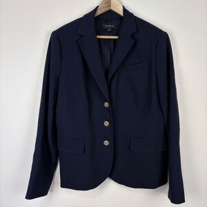 Talbots Classic Navy Blazer Gold Buttons Preppy Old Money